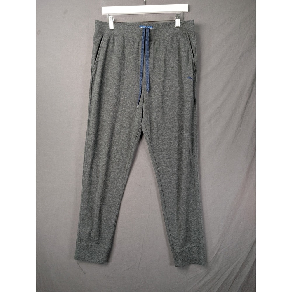 Tommy Bahama Mens Gray Cotton Blend Knit Jogger Lounge Pants  Size L